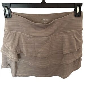 Calvin Klein Performance Tan Skirt with shorts 14”waist 12.5” waist to hem.Small